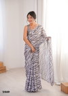 Vivaara By Mahotsav Chinon Designer Digital Printed Mirror Cut Work Saree Online Wholesale